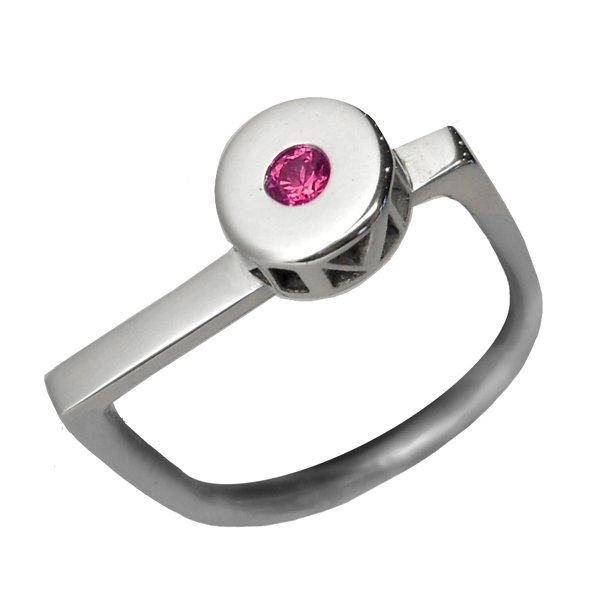 2018 Milestone Ring-Sterling Silver-Pink Sapphire