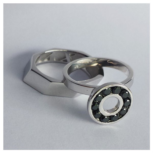 Custom Black Diamond Aspect Ring