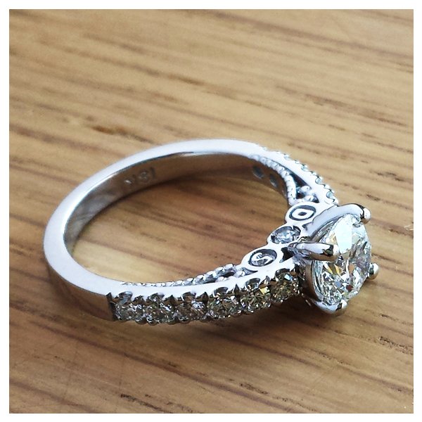 Custom White Gold Engagement Ring