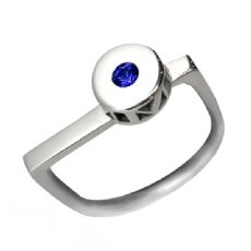 2018 Milestone Ring  - Sterling Silver - Blue Sapphire