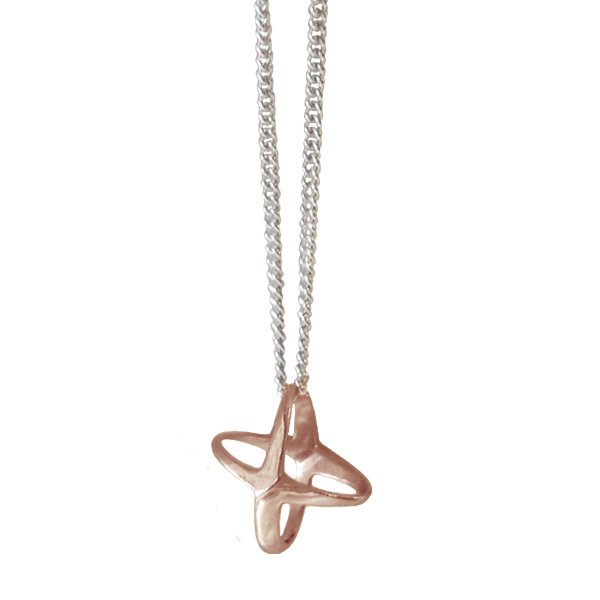 Mini Shadow Pendant - Rose Gold and Silver