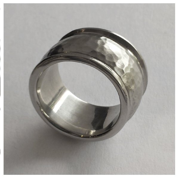 Custom Hammered Wedding Ring