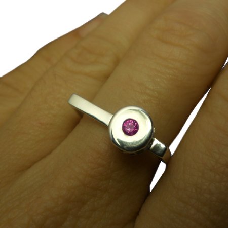 2018 Milestone Ring- White Gold - Pink Sapphire