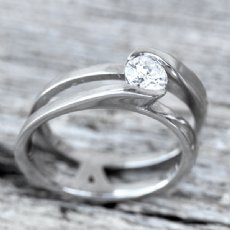 Custom 'Crossing Paths' Wedding Ring 