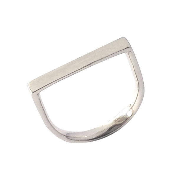 Cradle Wedding Ring - White Gold