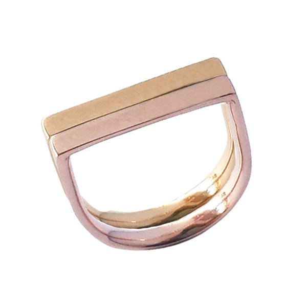 Cradle Rings - Yellow + Rose gold