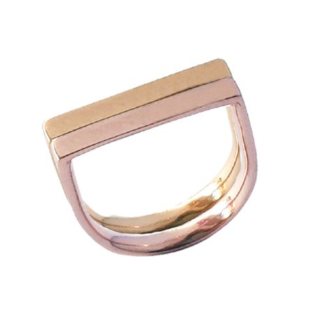 Cradle Rings - Yellow + Rose gold