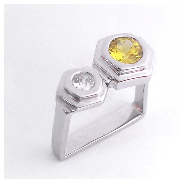 Custom Day and Night Sapphire Ring