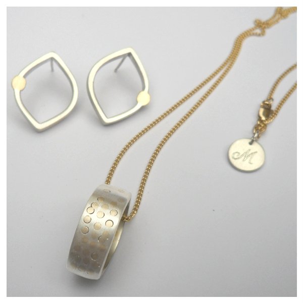 Custom Pendant and Earrings set
