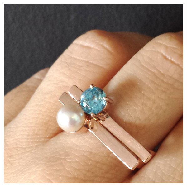 Custom Aquamarine and Pearl Cradles