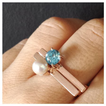 Custom Aquamarine and Pearl Cradles