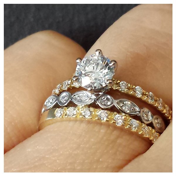 Custom Diamond Wedding Set