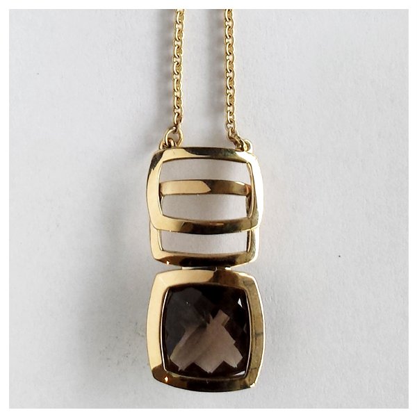 Custom Smokey Quartz Pendant