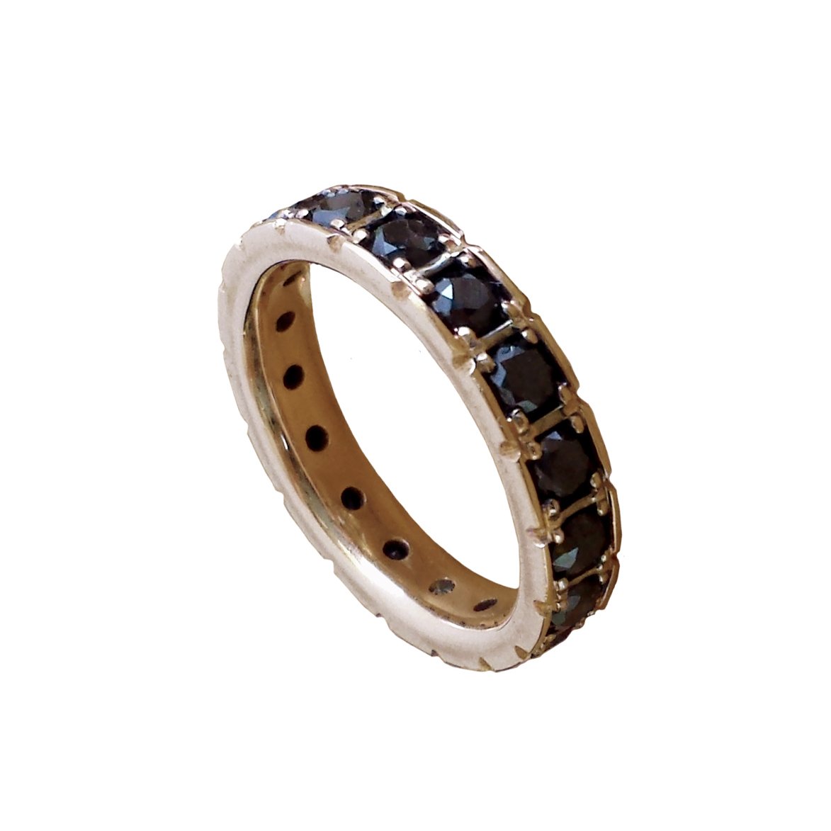 Eternity Ring - Rose Gold - Black Diamonds