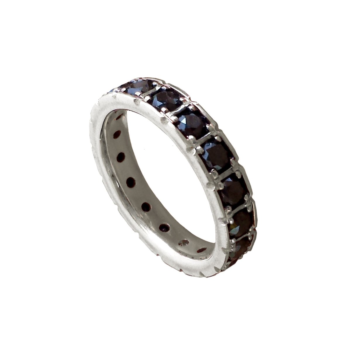 Eternity Ring - White Gold - Black Diamonds
