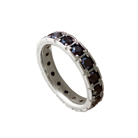 Eternity Ring - White Gold - Black Diamonds
