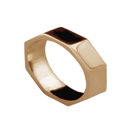 Facet Wedding Ring - Rose Gold
