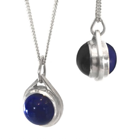 Journey Pendant - Lapis Lazuli and Onyx