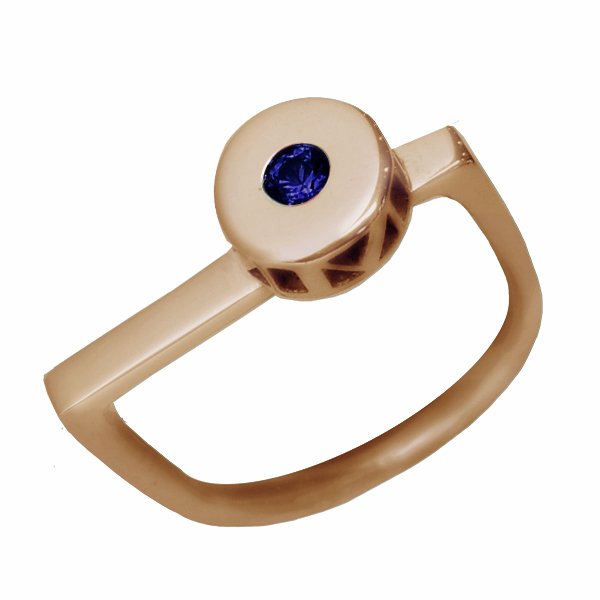 2018 Milestone Ring - 9ct Rose Gold - Blue Sapphire