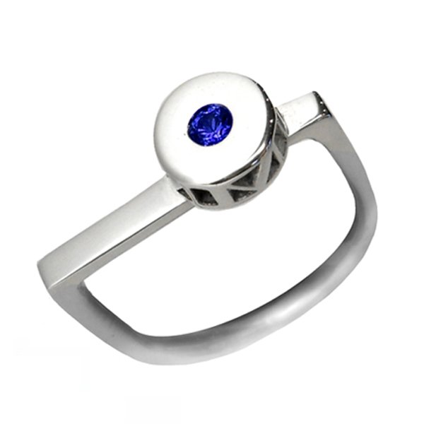 2018 Milestone Ring  - Sterling Silver - Blue Sapphire