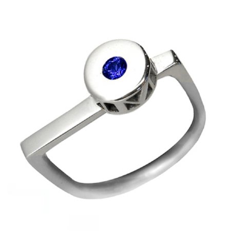2018 Milestone Ring  - Sterling Silver - Blue Sapphire