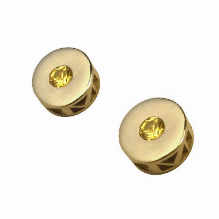 Milestone Earrings  - Yellow Gold - Yellow Sapphire