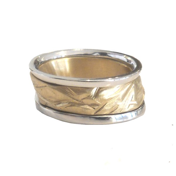 Custom Textured Stacking Wedding Rings