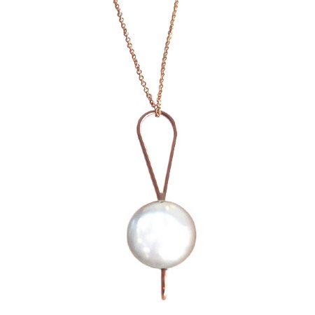 Wisdom Pearl Pendant - Rose Gold